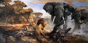 Lion and Elephant-image