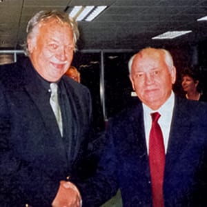 Lorenzo Ghiglieri with Mikhail Gorbachev