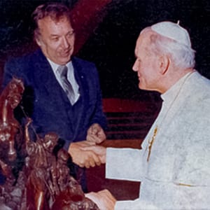Lorenzo Ghiglieri with Pope John Paul II